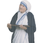 Mother Teresa Mosaic Public Domain Round