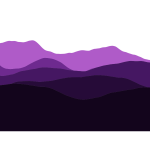 Mountains silhouette in violet shades