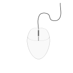 Vector image of white computer mouse 1