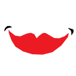 Mouth in red color