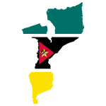 Mozambique Flag Map