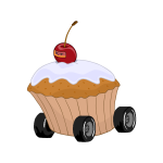 Muffin with wheels