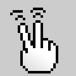 Hand cursor for double tap