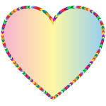 Multicolored Arrows Heart Filled 6