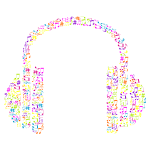 Musical Notes Headphone No Background
