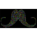 Mustache Word Cloud 2 Variation 3