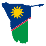 Namibia Flag Map