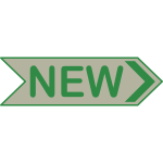 'NEW' Arrow Sign