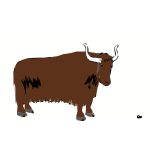 Vector image of a bison