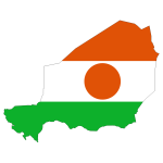 Niger Flag Map With Stroke
