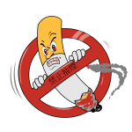 Funny no smoking Chinese sign vector clip art