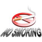 3D no smoking sign vector clip art