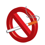 No Smoking 3D icon vector clip art