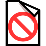 Vector graphics of forbidden document computer OS icon