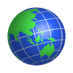 Oceania world globe vector image