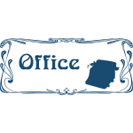 Office door sign vector image