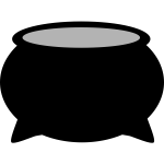 Vector drawing of empty black pot