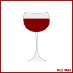 Filled wine glass