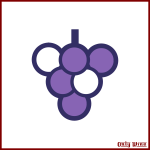 Wine and grapes symbol