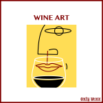 Arty wine drawing
