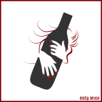 Wine bottle logo image