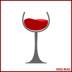 Tall wine glass silhouette