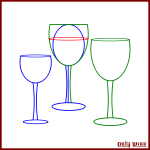 Wine glasses sketch