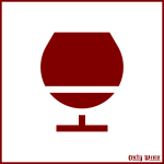Red glass silhouette