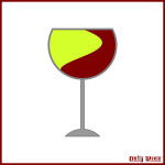 Colored wine glass