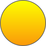 Orange Sun Outlined Wild West Vector Pixel Art