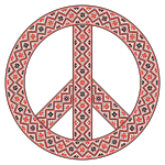 Ornate Floral Peace Sign