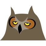 Bored owl head vector image