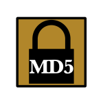 Padlock Silhouette Icon Umber MD5
