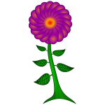 Purple paisley flower