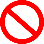 Blank prohibitive sign vector clip art