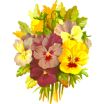Painted flowers vector image