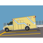 Quebec Province ambulance car on the road vector image