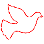 Peace dove and hearts