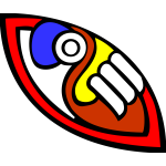 Colorful knife icon