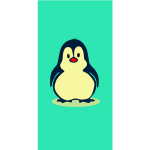 Cartoon penguin silhouette
