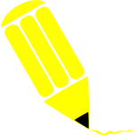 Yellow pencil clip art
