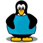 Penguin with a shirt vector