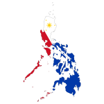 Philippines Map Flag With Stroke