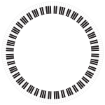 Piano Keys Circle Inverted