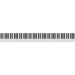 96-key piano keyboard vector clip art