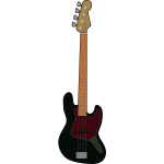 Bass guitar vector illustration