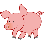 Outlined pig