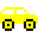 Yellow pixel car