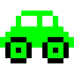 Green pixel car image