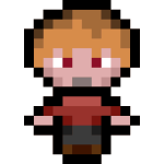 Vector illustration of colorful blurry pixel character